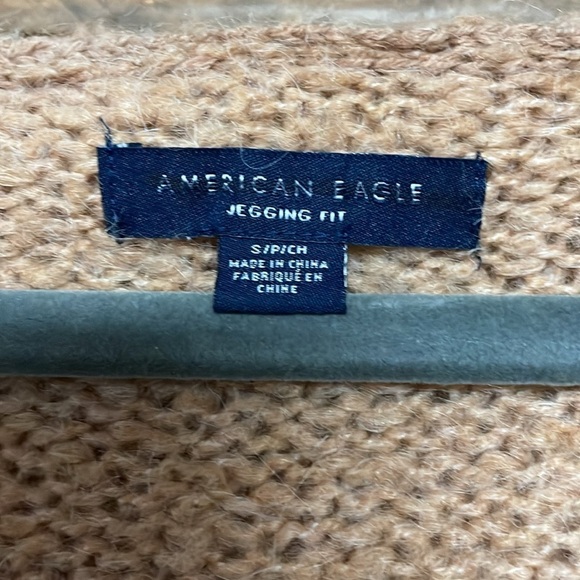 American Eagle size small tan sweater hoodie - Picture 2 of 7